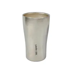 Pure Titanium Double Wall Cup Natural Silver Pure Titanium Double Wall Cup Natural Silver