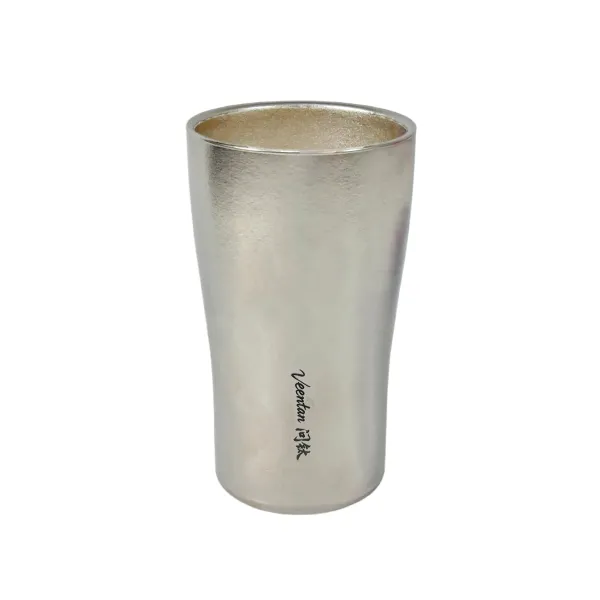 Pure Titanium Double Wall Cup Natural Silver Pure Titanium Double Wall Cup Natural Silver