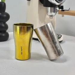 Pure Titanium Double Wall Cup Crystal Purple