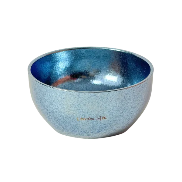Pure Titanium Lightweight Bowl Crystal Blue Pure Titanium Lightweight Bowl Crystal Blue