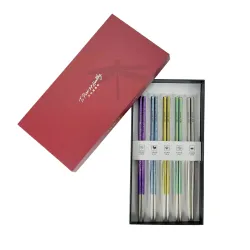 Pure Titanium Lightweight Chopsticks 5 Pairs Set