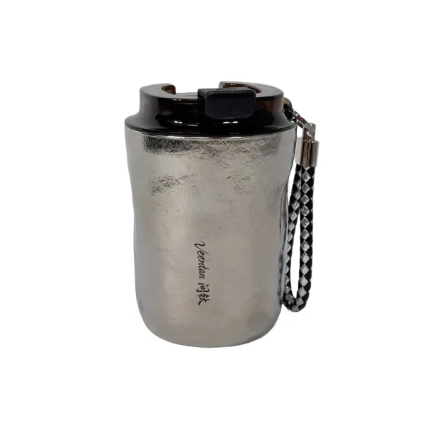 Pure Titanium Coffee Mug Natural Silver